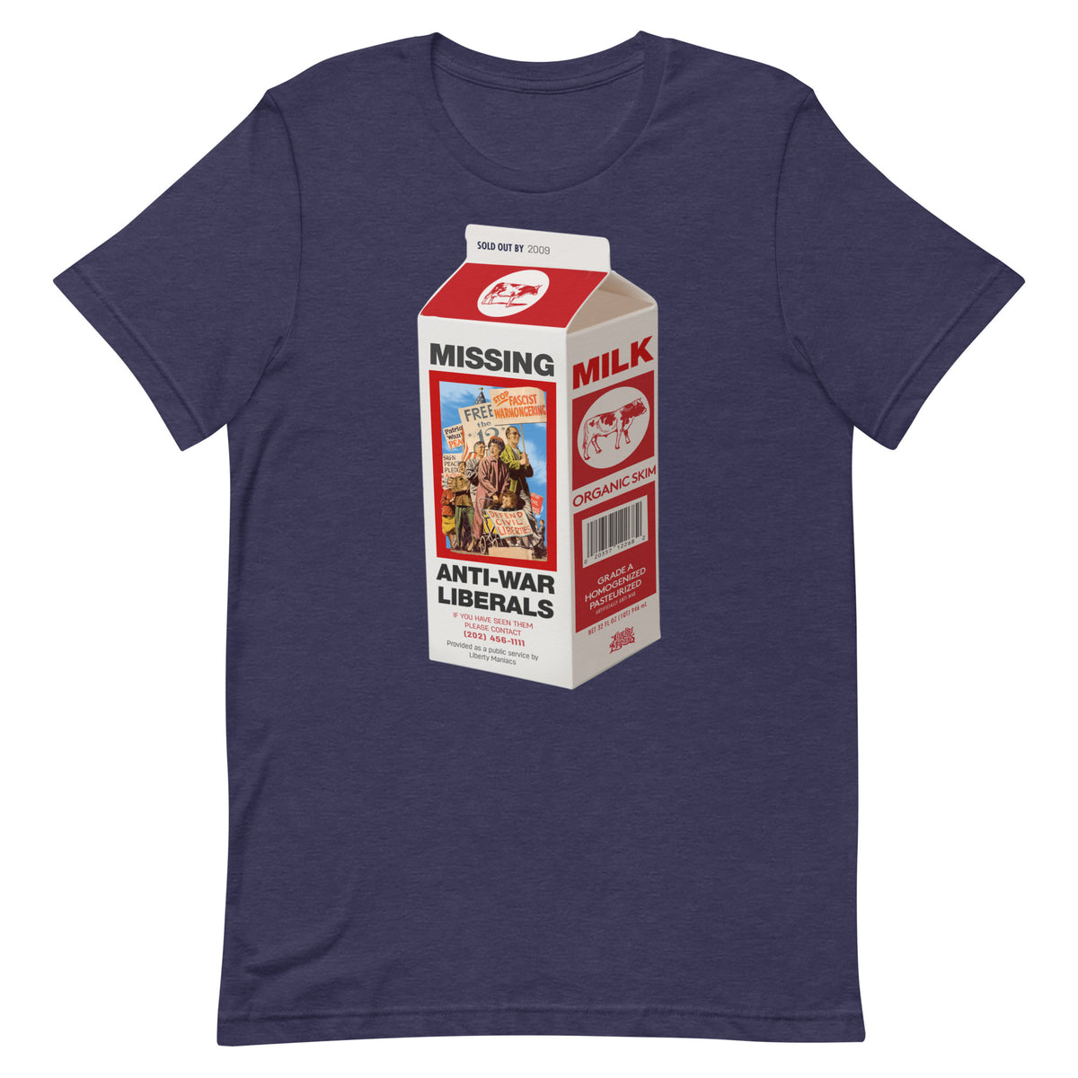 Missing Antiwar Liberals Milk Carton T-Shirt