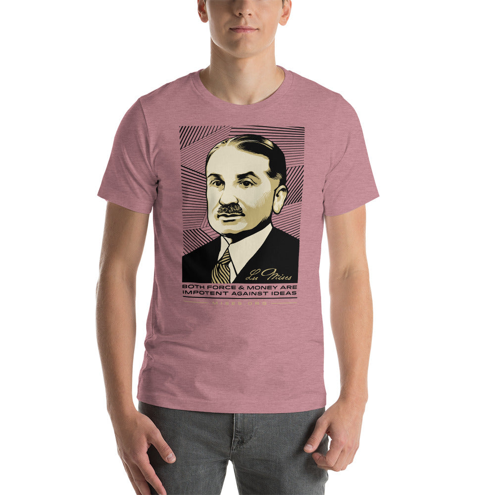 Ludwig Von Mises Ideas Quote T-Shirt Short-Sleeve Unisex T-Shirt