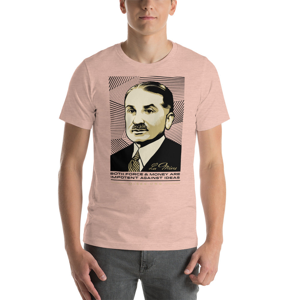 Ludwig Von Mises Ideas Quote T-Shirt Short-Sleeve Unisex T-Shirt