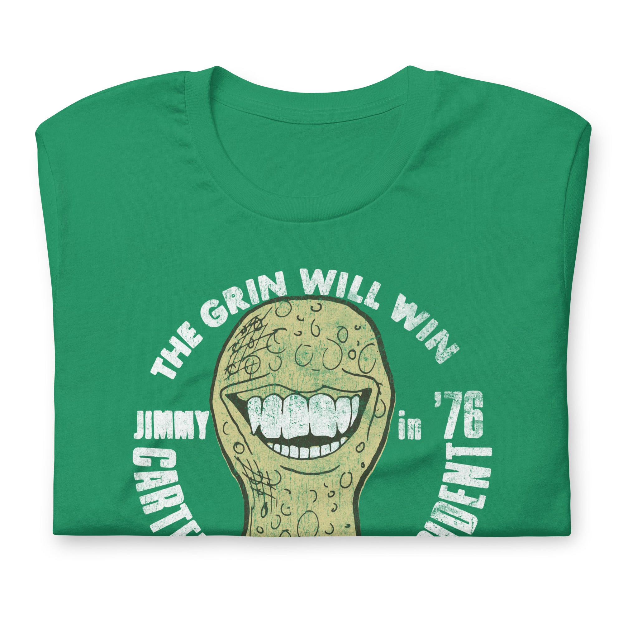 The Grin Will Win 1976 Jimmy Carter Distressed Campaign T-Shirt