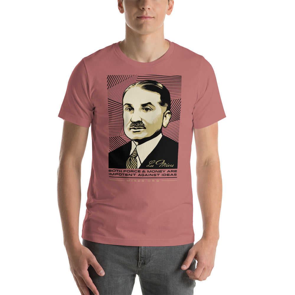 Ludwig Von Mises Ideas Quote T-Shirt Short-Sleeve Unisex T-Shirt