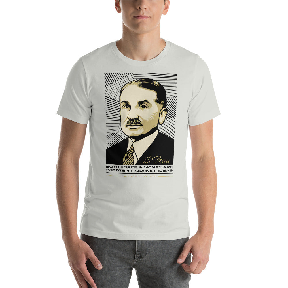 Ludwig Von Mises Ideas Quote T-Shirt Short-Sleeve Unisex T-Shirt