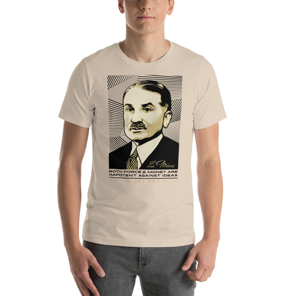 Ludwig Von Mises Ideas Quote T-Shirt Short-Sleeve Unisex T-Shirt