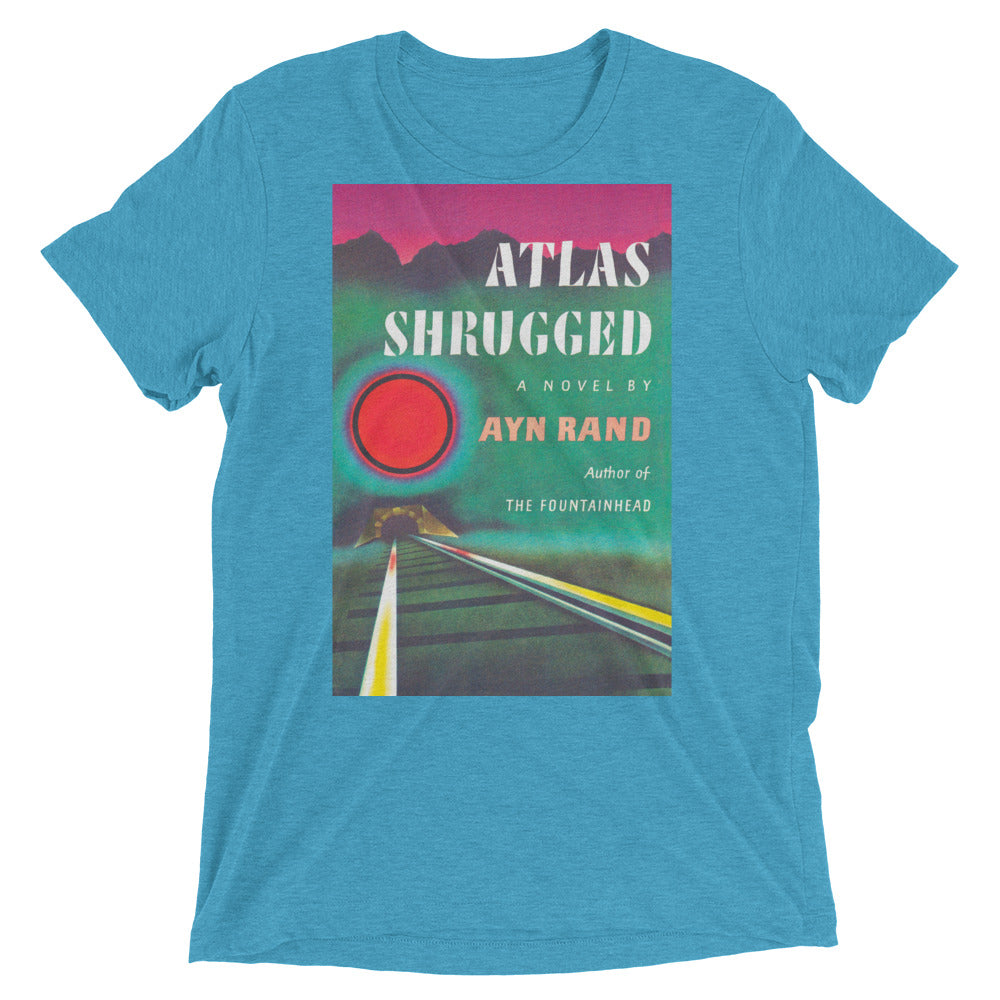 Atlas Shrugged Ayn Rand Book Cover Tri-blend T-Shirt