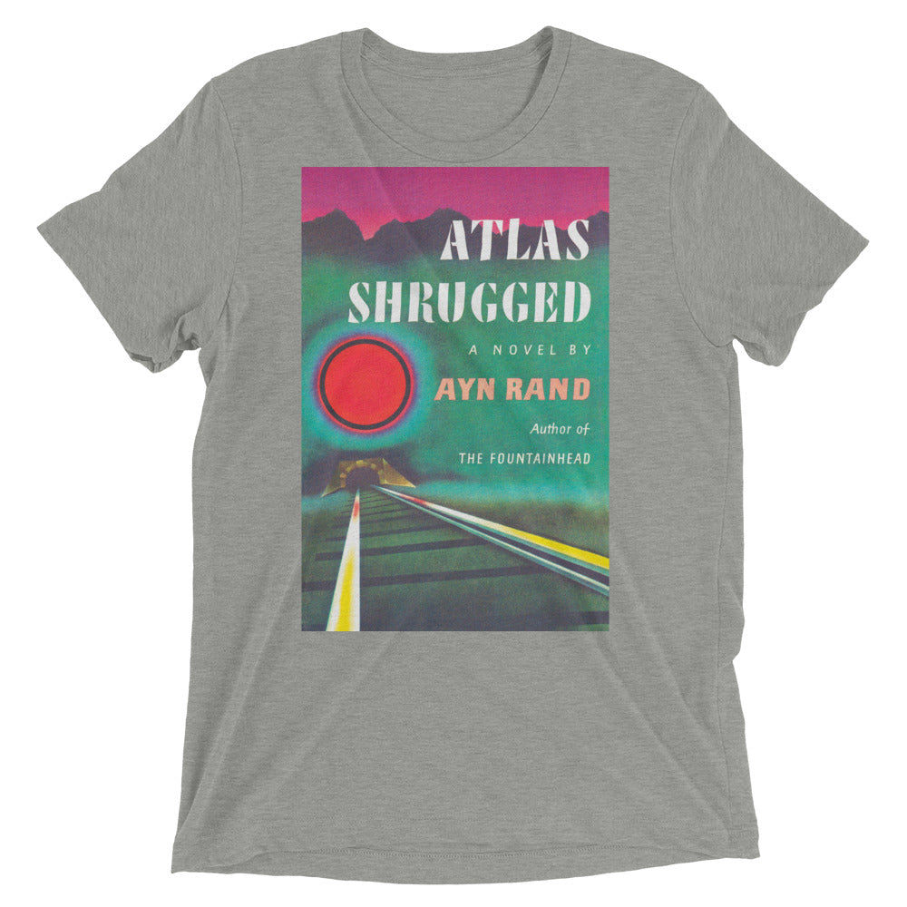 Atlas Shrugged Ayn Rand Book Cover Tri-blend T-Shirt