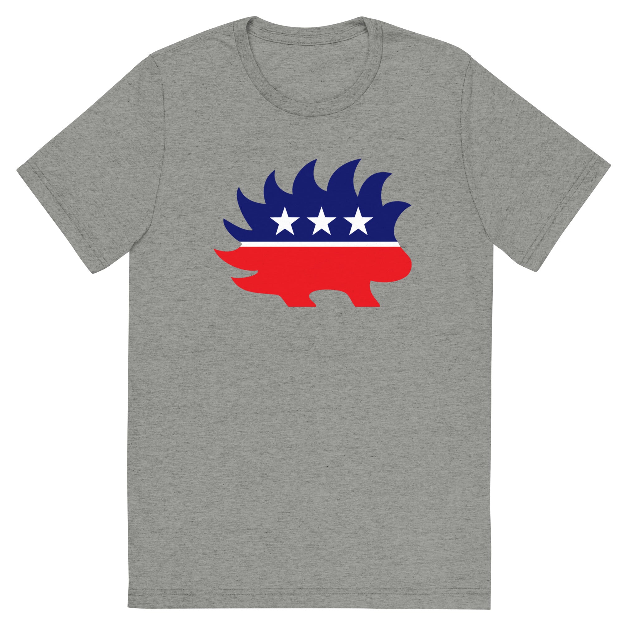 Porcupine Libertarian Mascot Tri-Blend T-Shirt