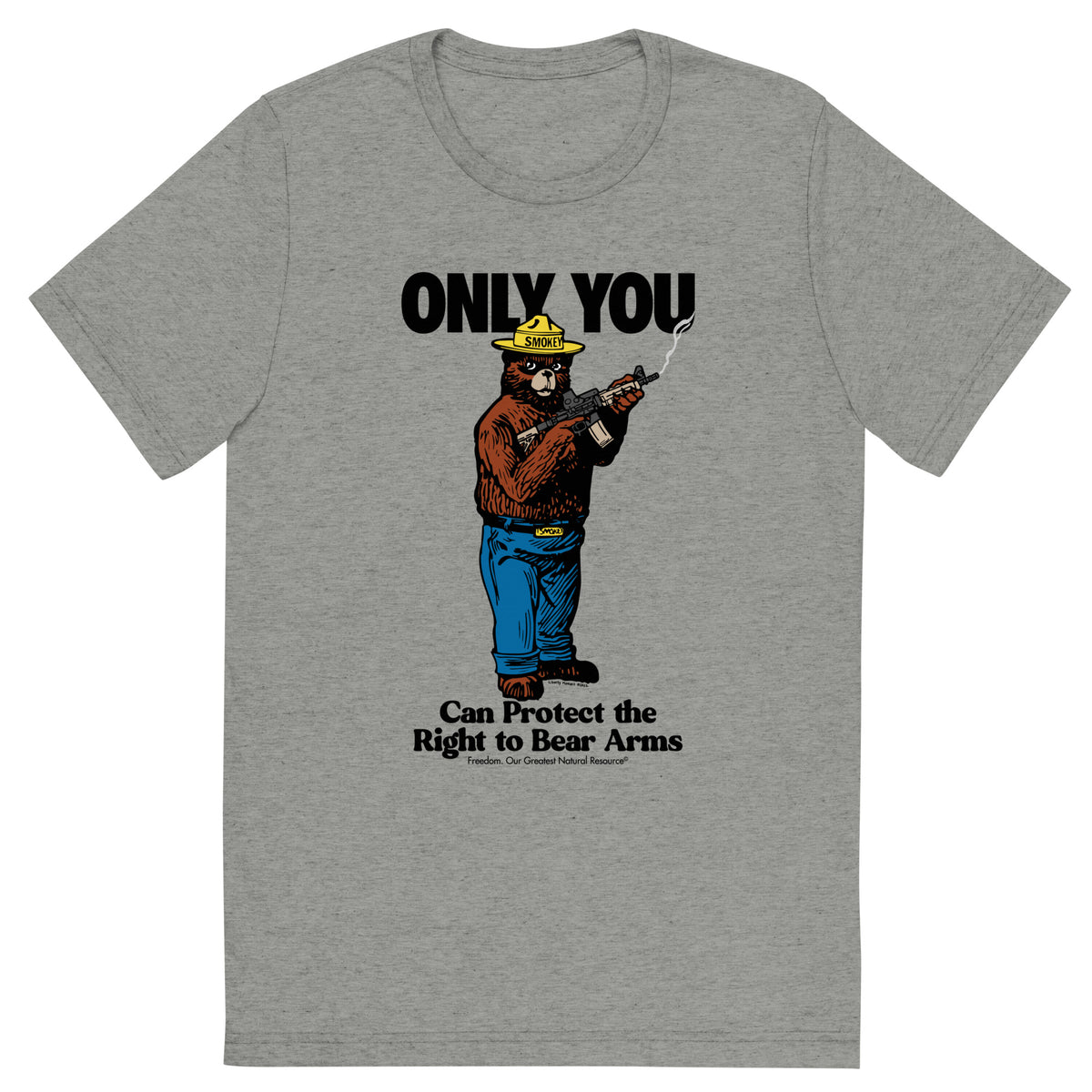 Only You Can Protect the Right to Bear Arms Retro Tri-Blend T-Shirt