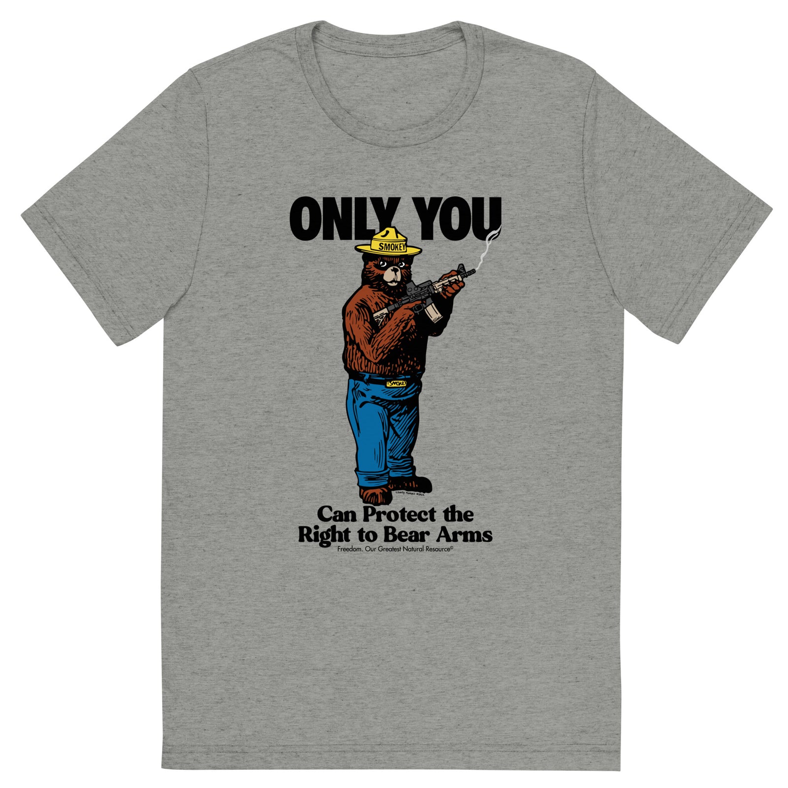 Only You Can Protect the Right to Bear Arms Retro Tri-Blend T-Shirt