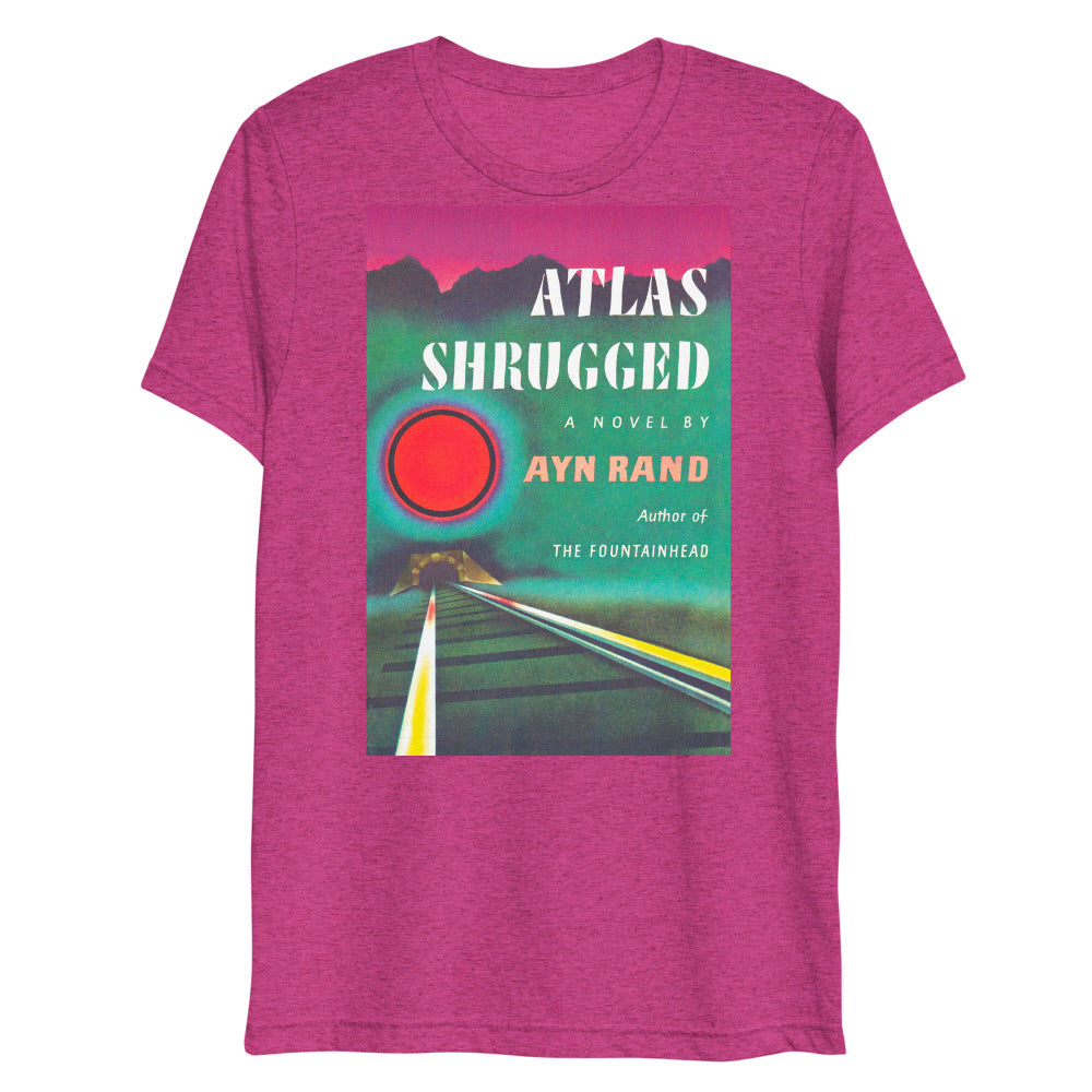 Atlas Shrugged Ayn Rand Book Cover Tri-blend T-Shirt