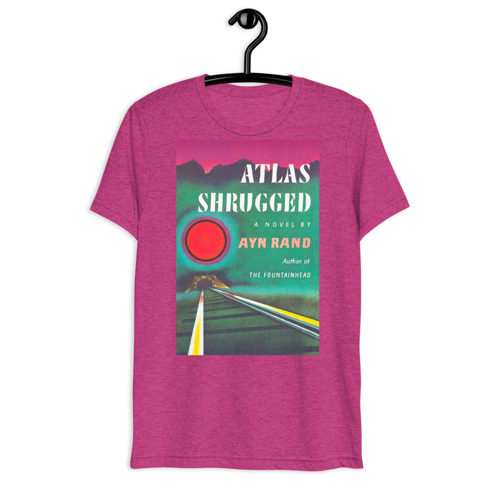 Atlas Shrugged Ayn Rand Book Cover Tri-blend T-Shirt