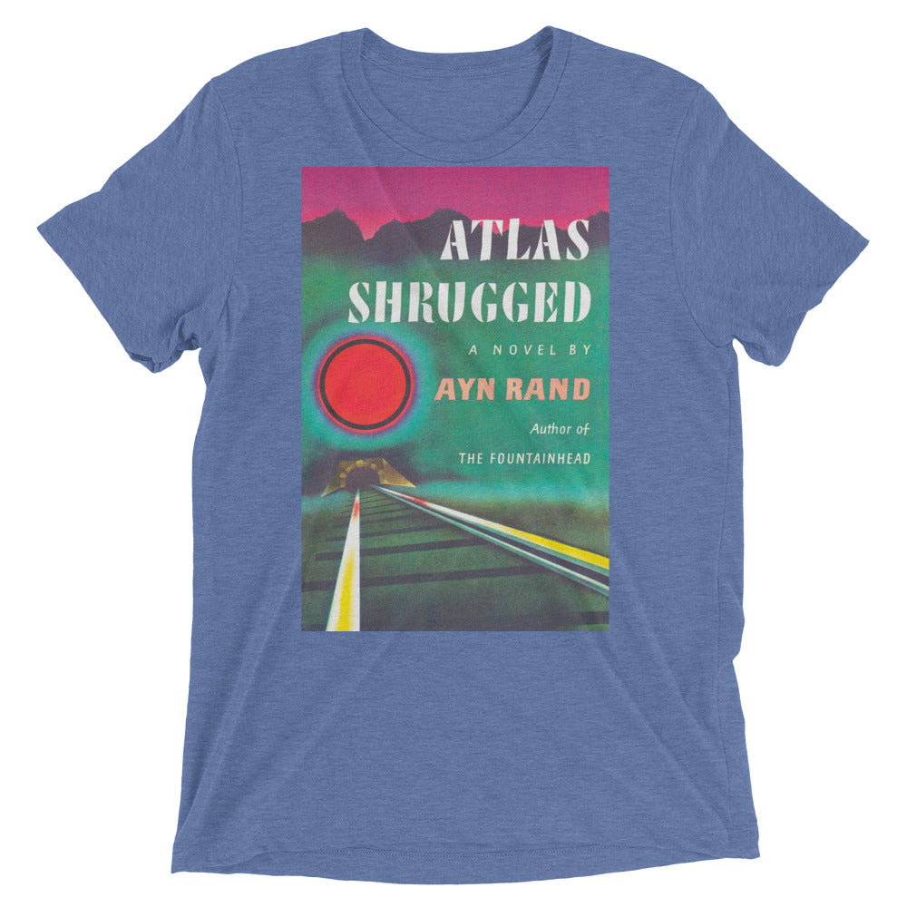 Atlas Shrugged Ayn Rand Book Cover Tri-blend T-Shirt