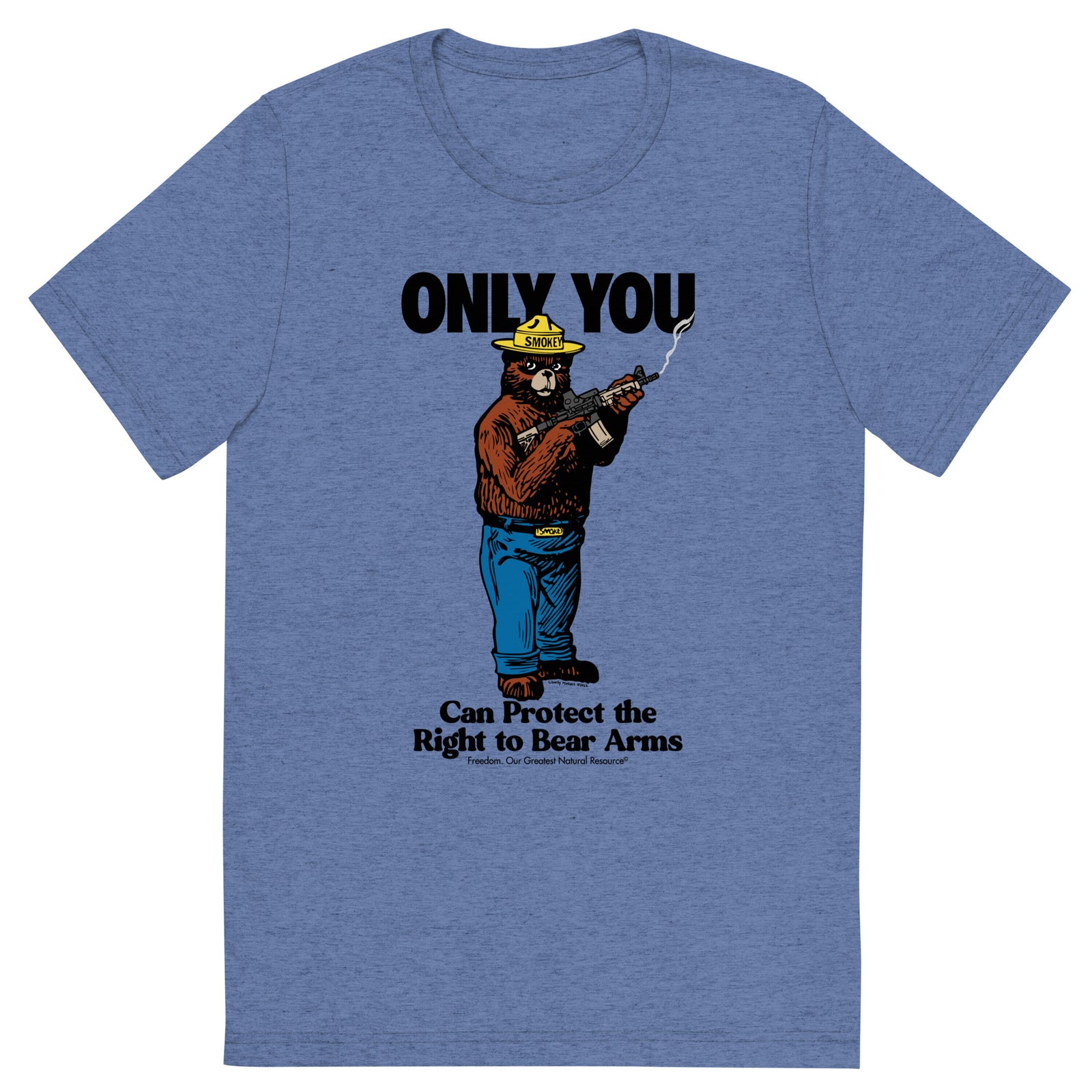 Only You Can Protect the Right to Bear Arms Retro Tri-Blend T-Shirt