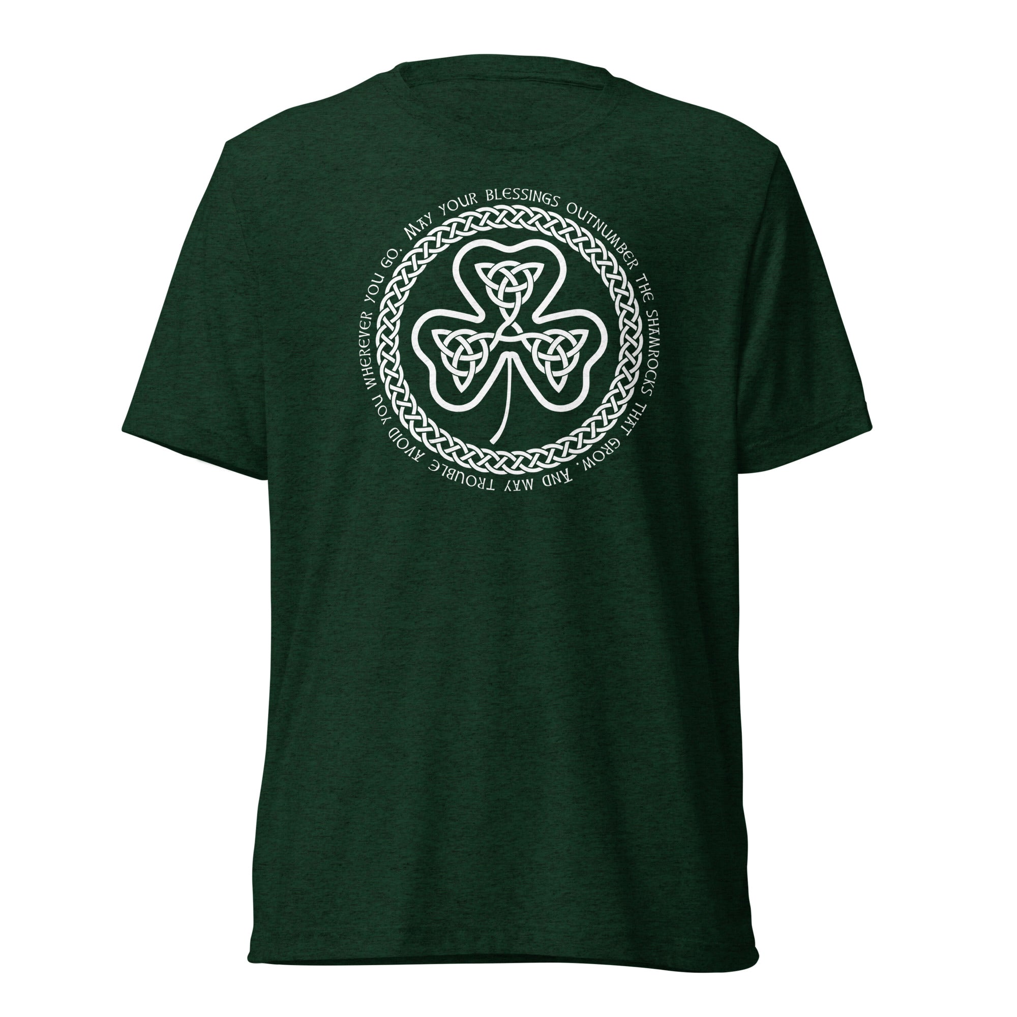 Irish Blessing Celtic Shamrock Tri-Blend T-Shirt