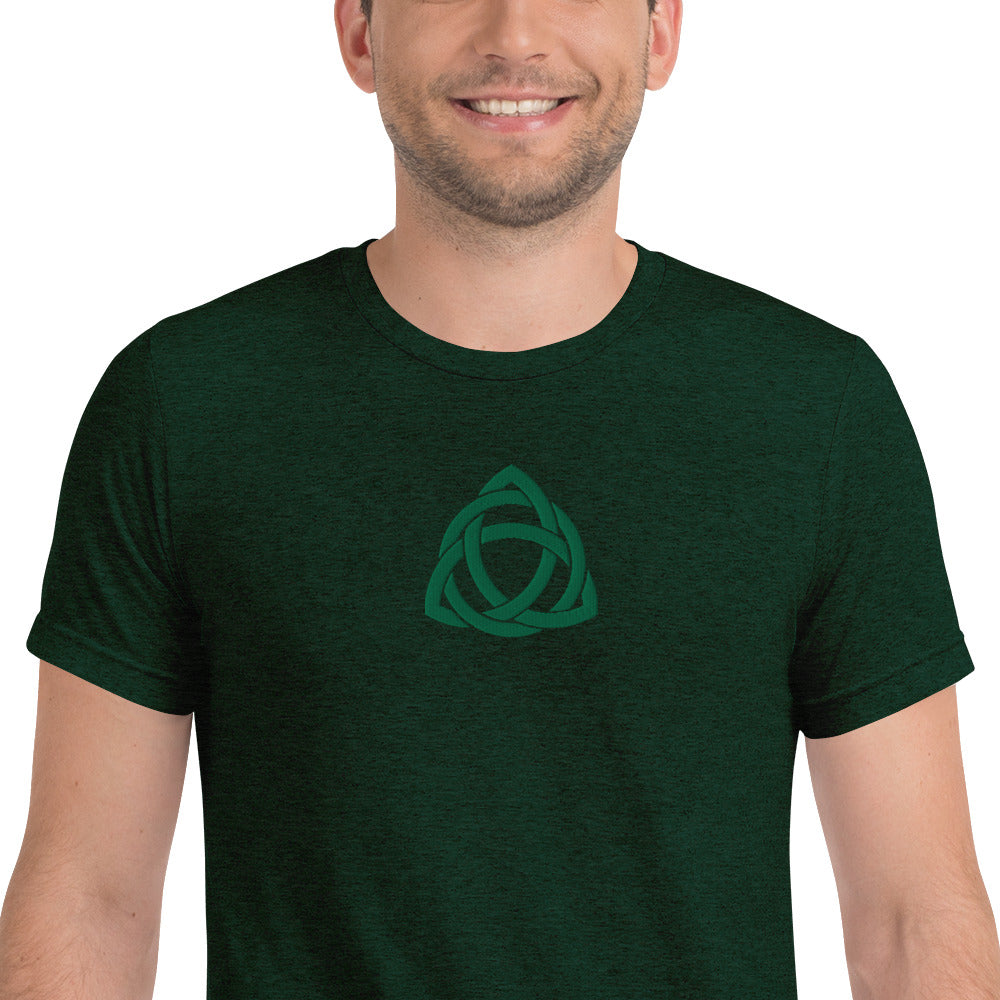 Trinity Knot Embroidered Tri-Blend T-Shirt