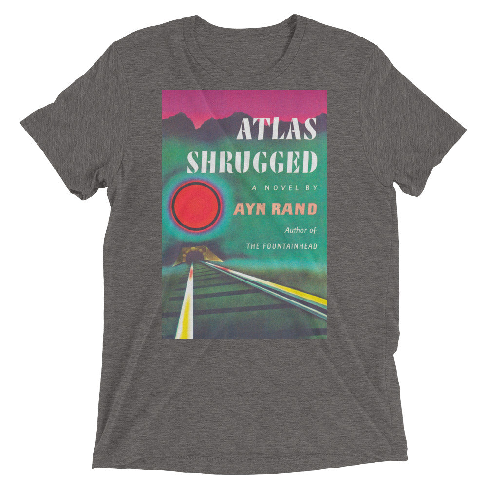 Atlas Shrugged Ayn Rand Book Cover Tri-blend T-Shirt
