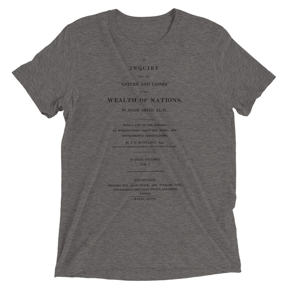 Adam Smith Wealth of Nations Tri-Blend T-Shirt
