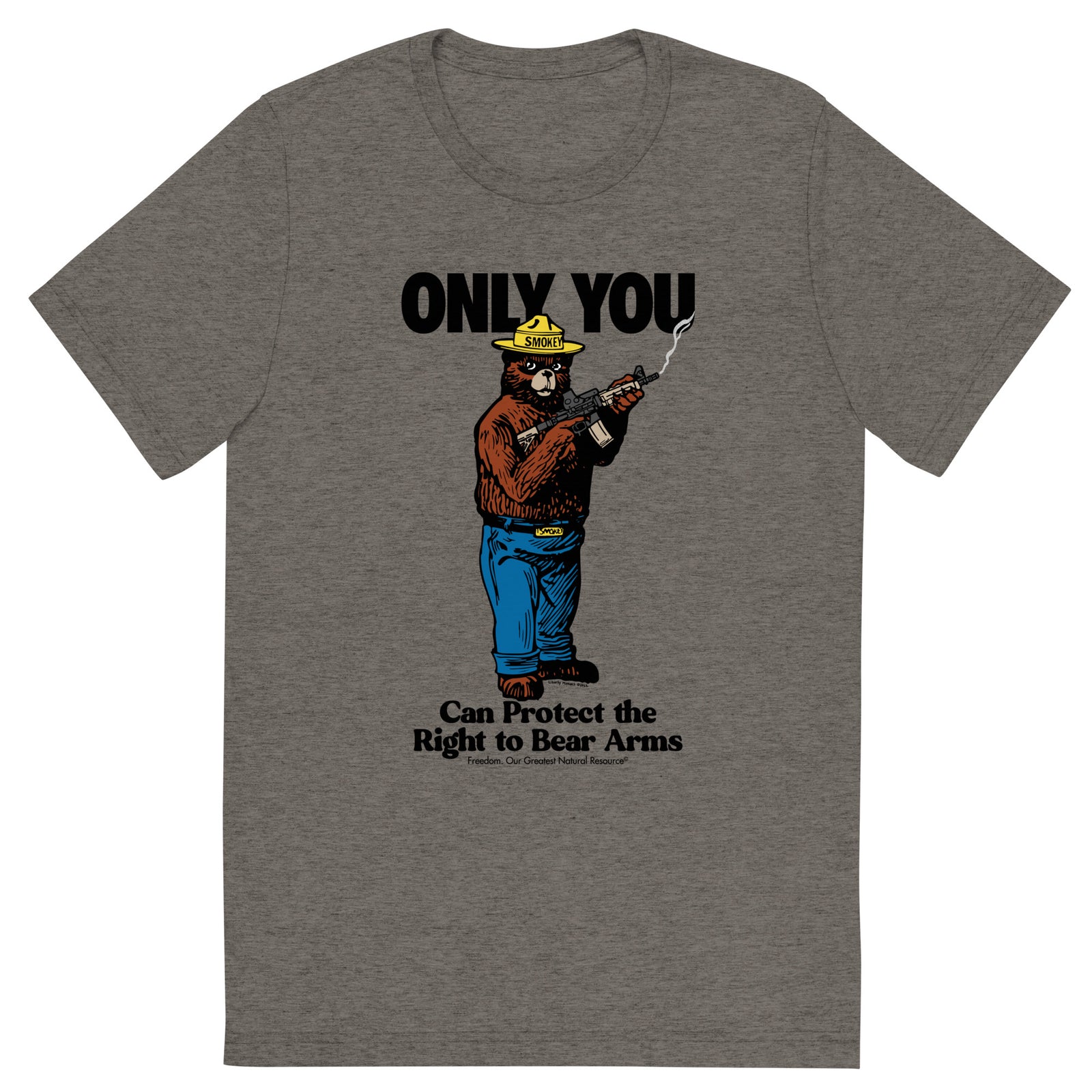 Only You Can Protect the Right to Bear Arms Retro Tri-Blend T-Shirt