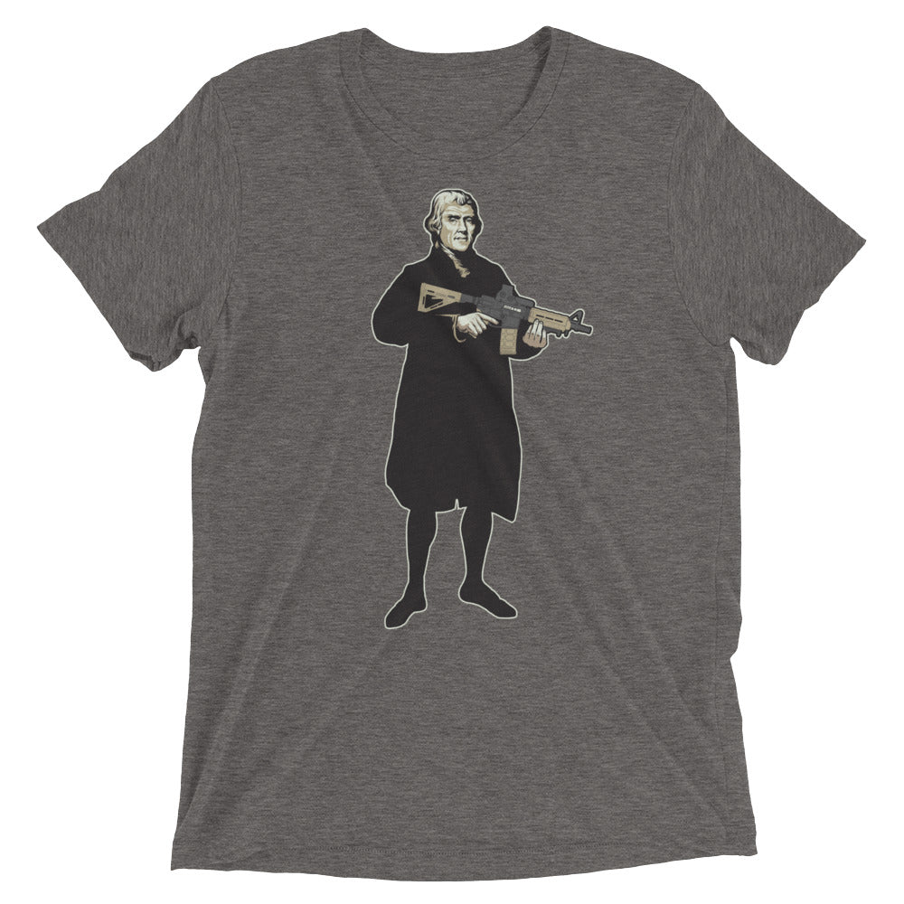 Thomas Jefferson With a Carbine Tri-Blend T-Shirt