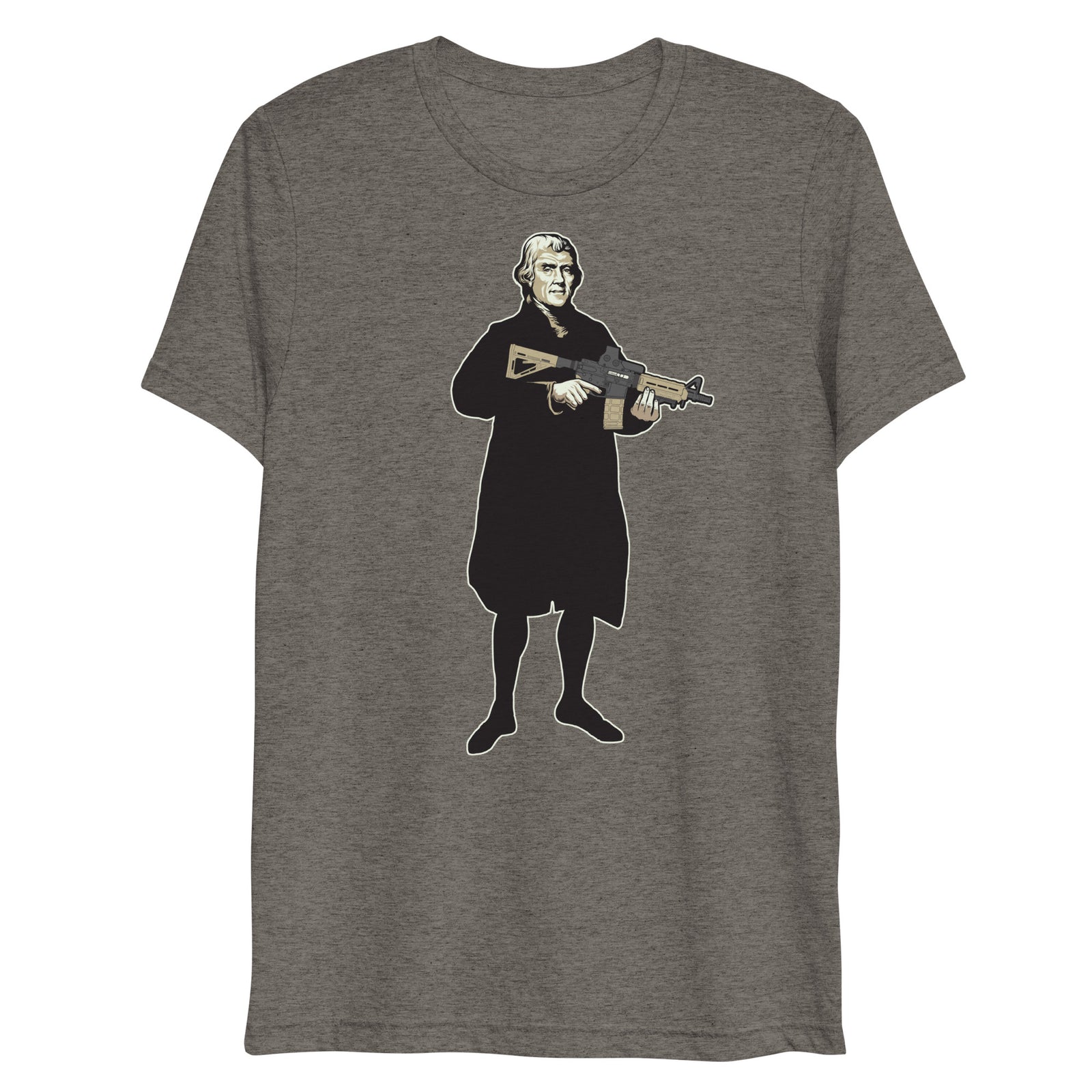 Thomas Jefferson With a Carbine Tri-Blend T-Shirt