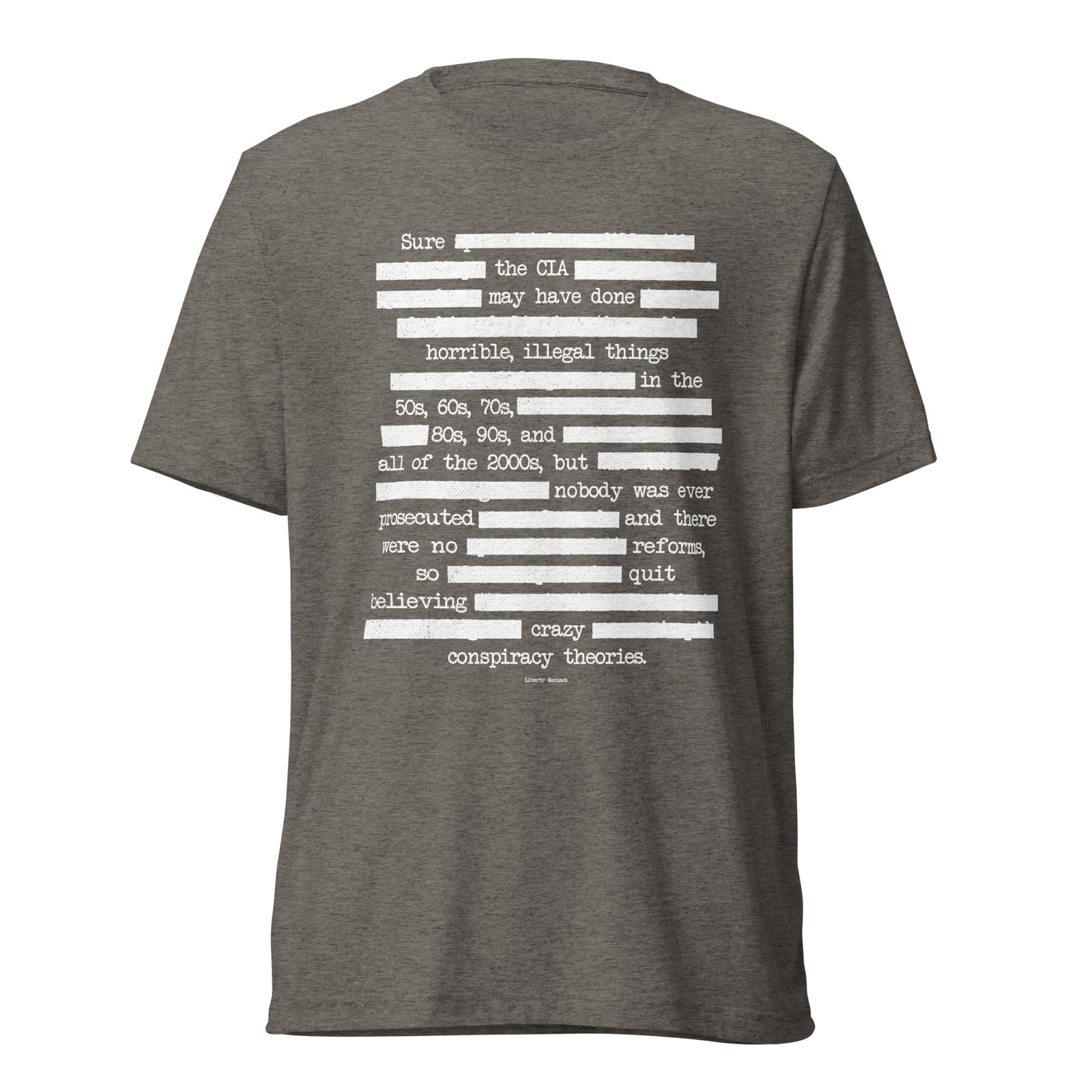 CIA Redaction Unisex Tri-Blend Track Shirt