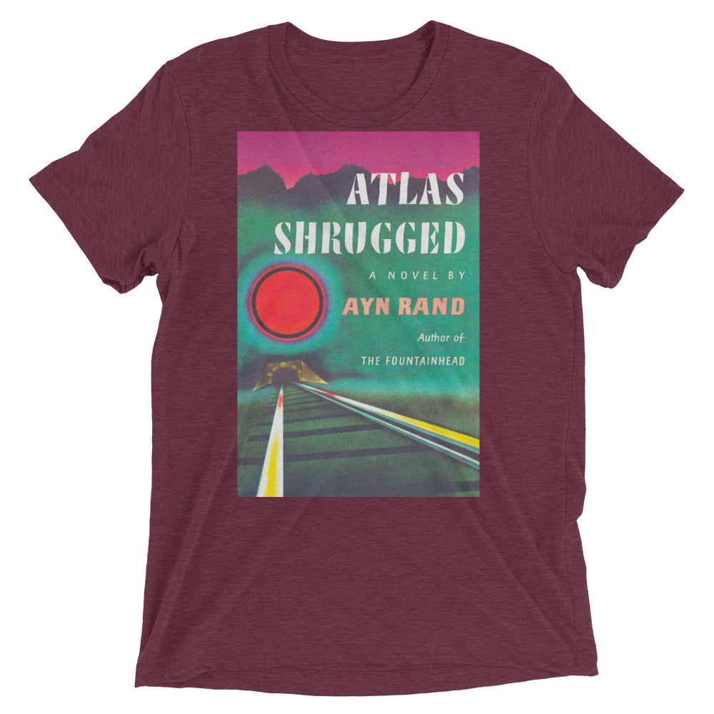 Atlas Shrugged Ayn Rand Book Cover Tri-blend T-Shirt