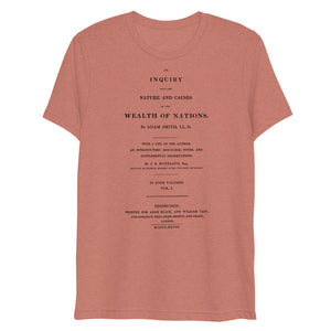 Adam Smith Wealth of Nations Tri-Blend T-Shirt