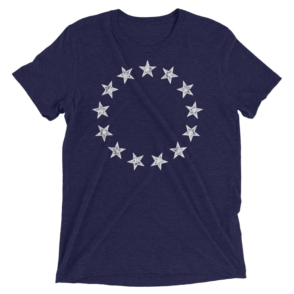 13 Stars Vintage Betsy Ross Revolution Tri-Blend Shirt