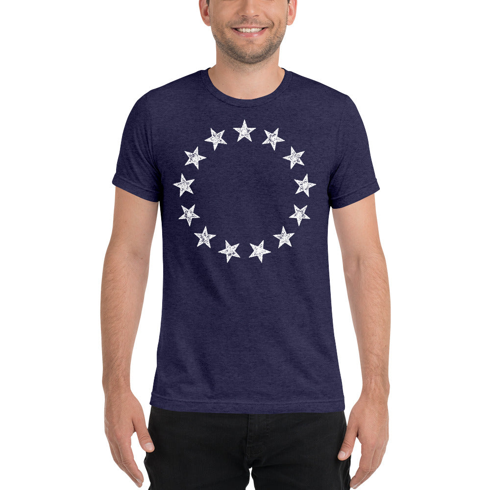 13 Stars Vintage Betsy Ross Revolution Tri-Blend Shirt