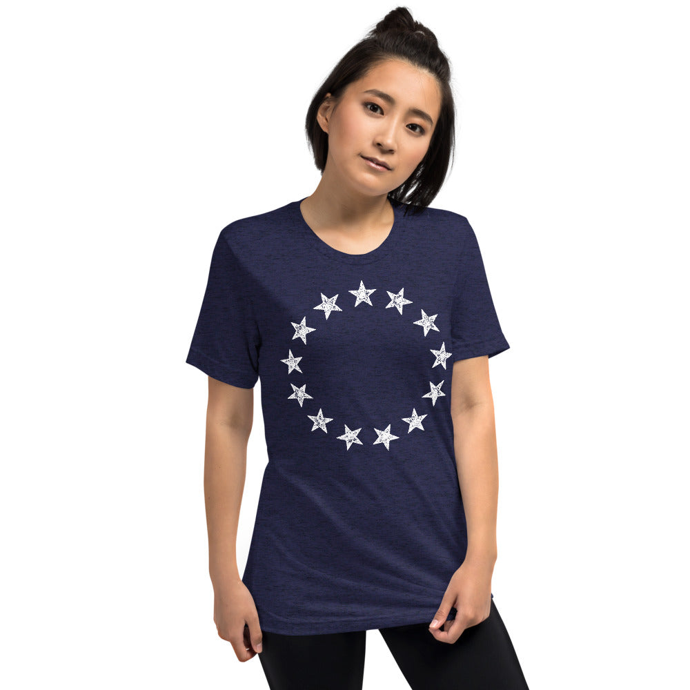 13 Stars Vintage Betsy Ross Revolution Tri-Blend Shirt