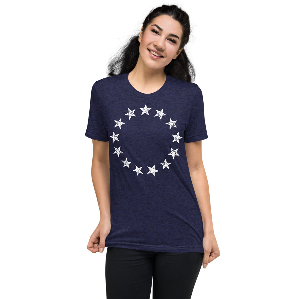13 Stars Vintage Betsy Ross Revolution Tri-Blend Shirt
