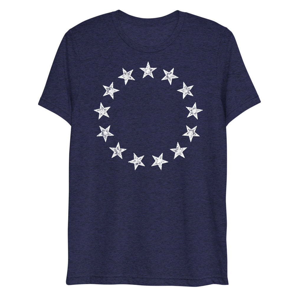 13 Stars Vintage Betsy Ross Revolution Tri-Blend Shirt
