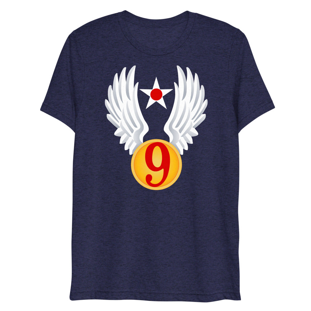 9th Air Force Vintage WW2 Tri-Blend Track Shirt