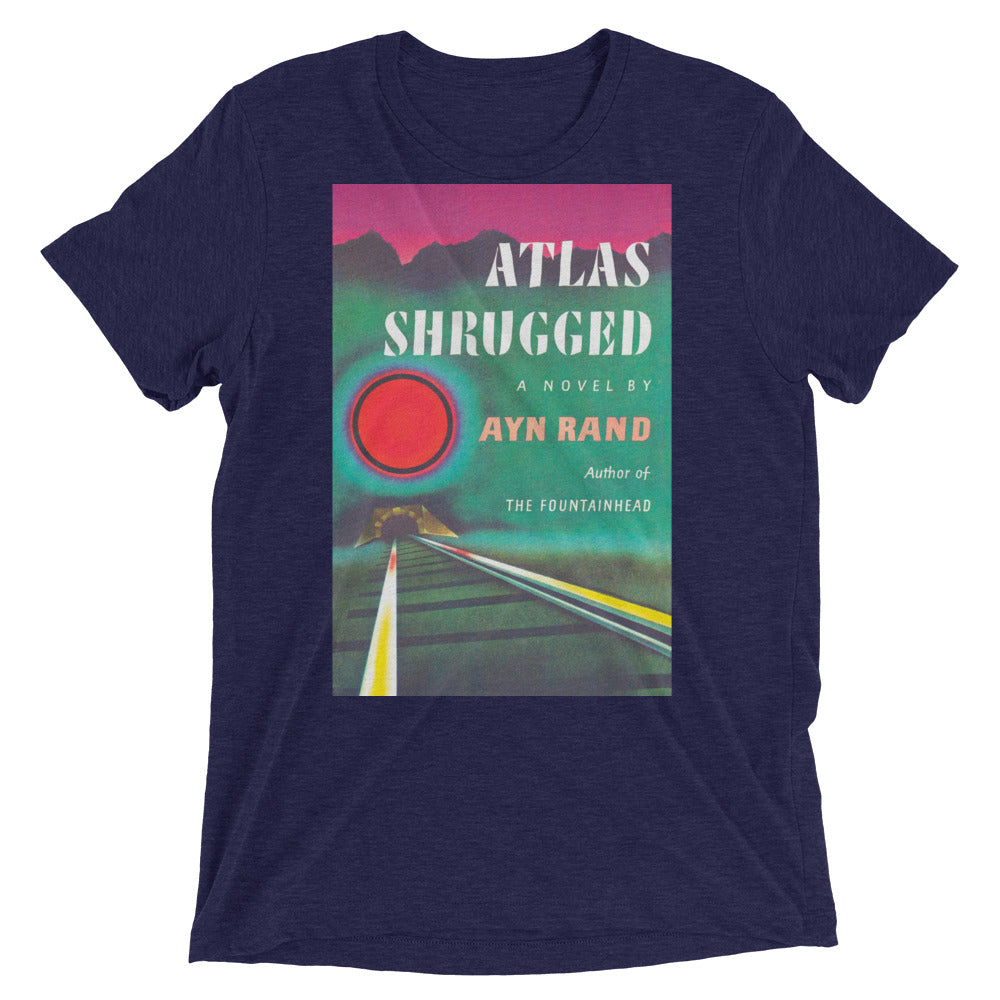 Atlas Shrugged Ayn Rand Book Cover Tri-blend T-Shirt