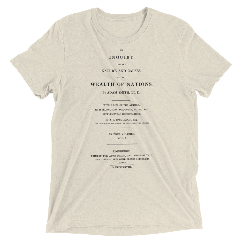 Adam Smith Wealth of Nations Tri-Blend T-Shirt