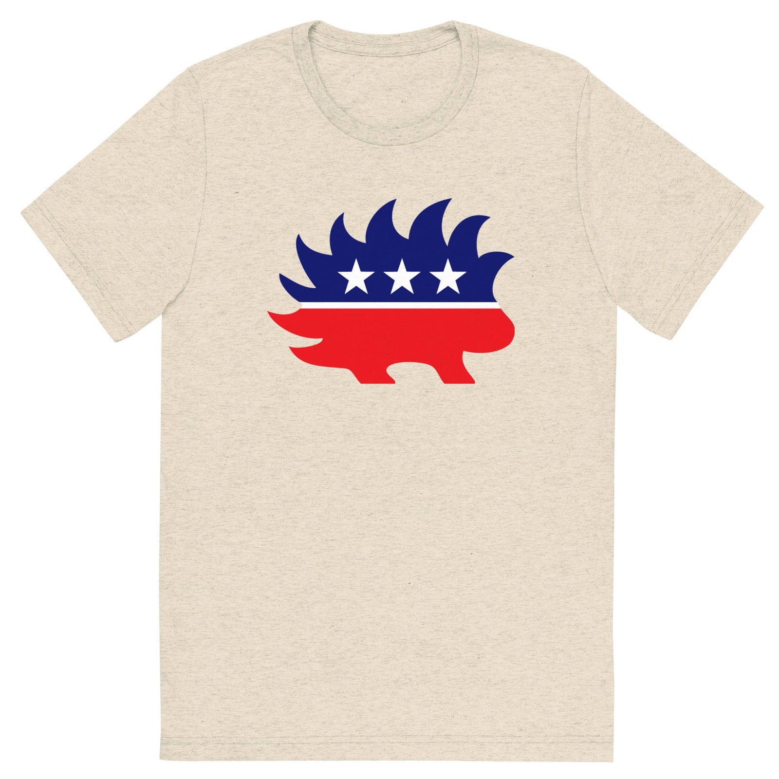 Porcupine Libertarian Mascot Tri-Blend T-Shirt