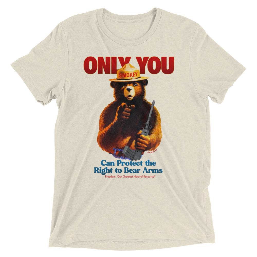 Only You Can Protect the Right to Bear Arms Tri-Blend T-Shirt