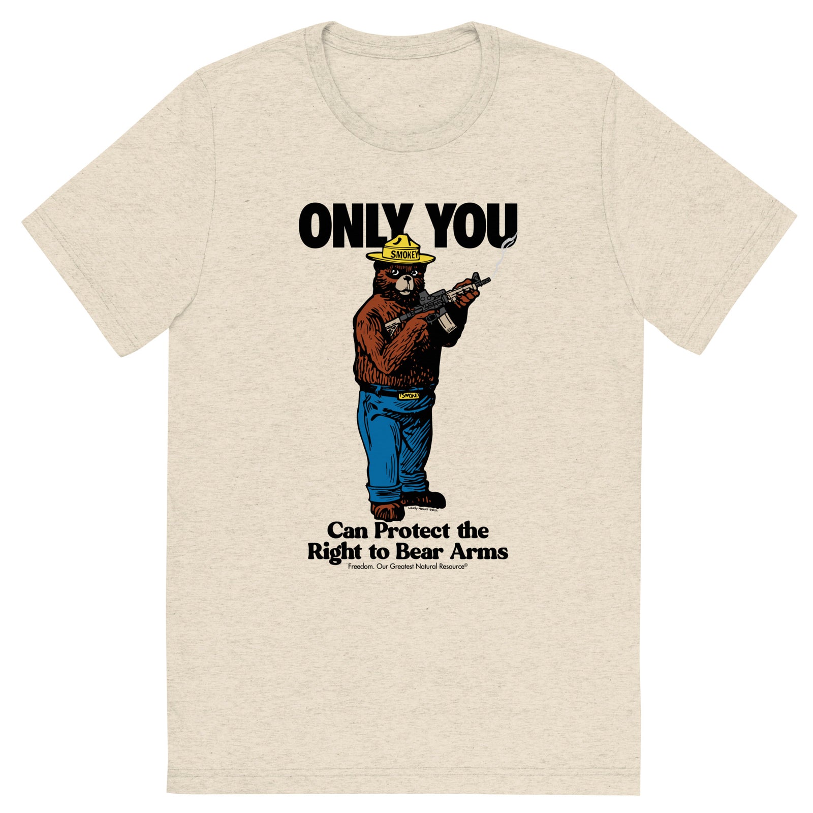 Only You Can Protect the Right to Bear Arms Retro Tri-Blend T-Shirt