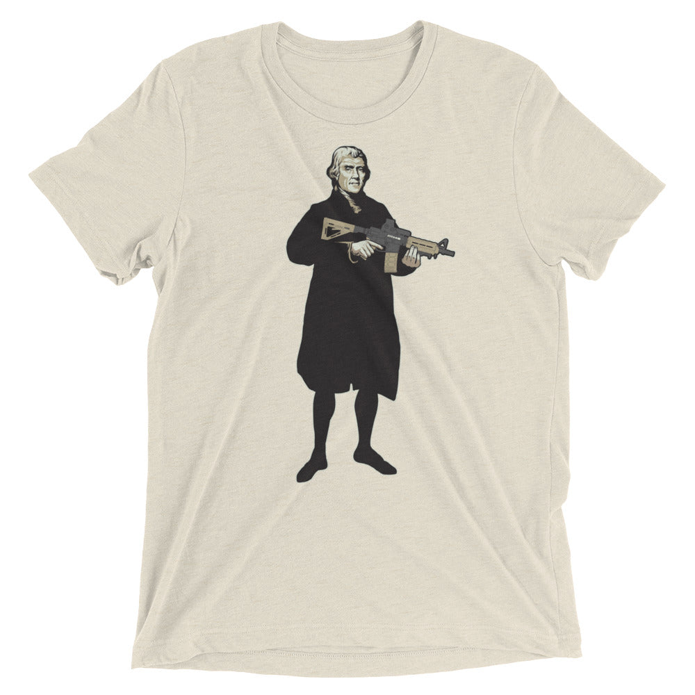Thomas Jefferson With a Carbine Tri-Blend T-Shirt