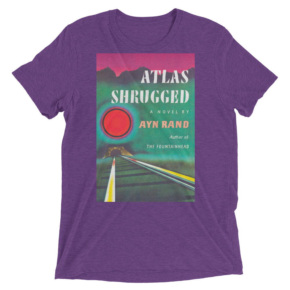 Atlas Shrugged Ayn Rand Book Cover Tri-blend T-Shirt
