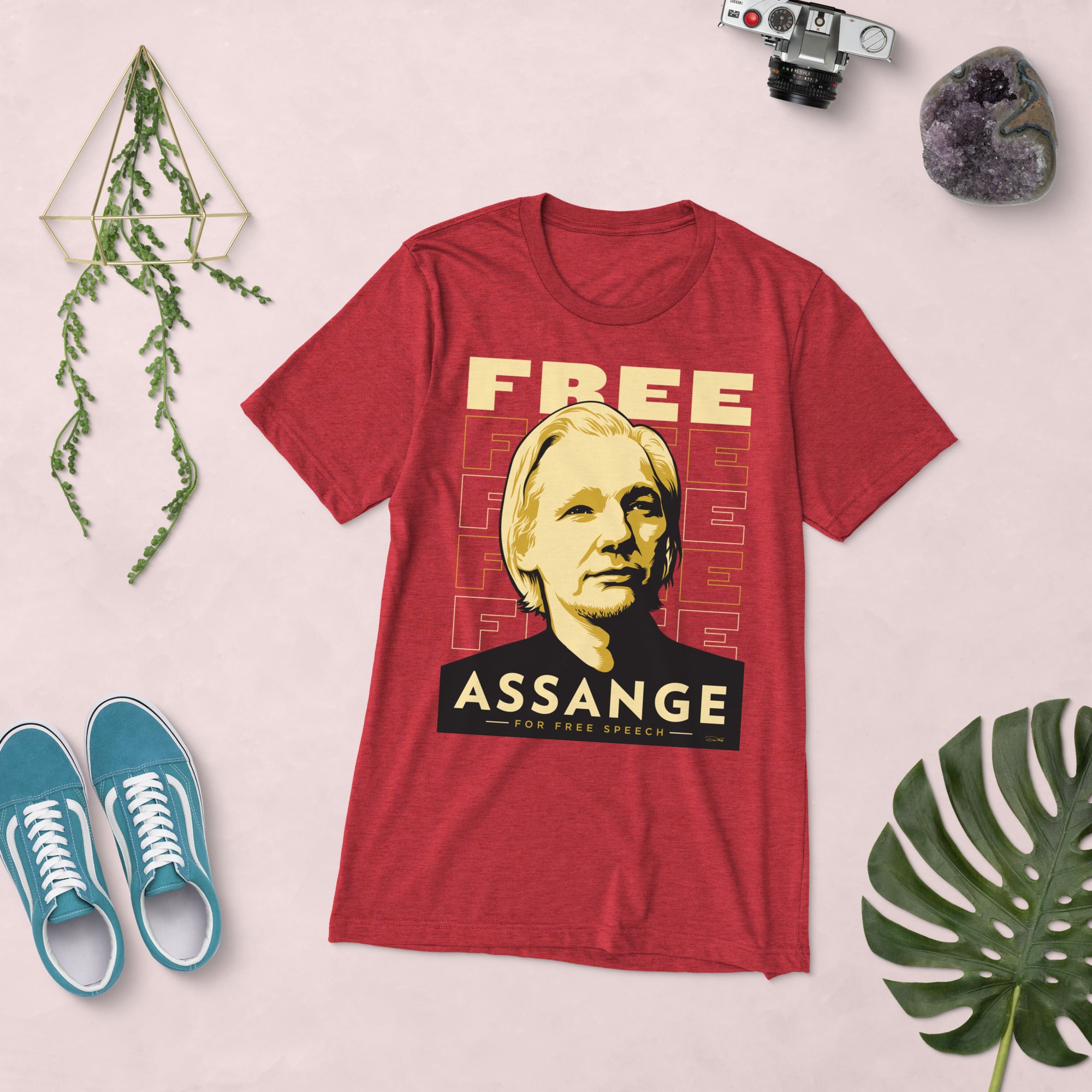 Free Assange Tri-Blend T-Shirt