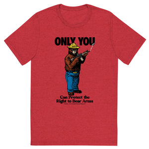 Only You Can Protect the Right to Bear Arms Retro Tri-Blend T-Shirt