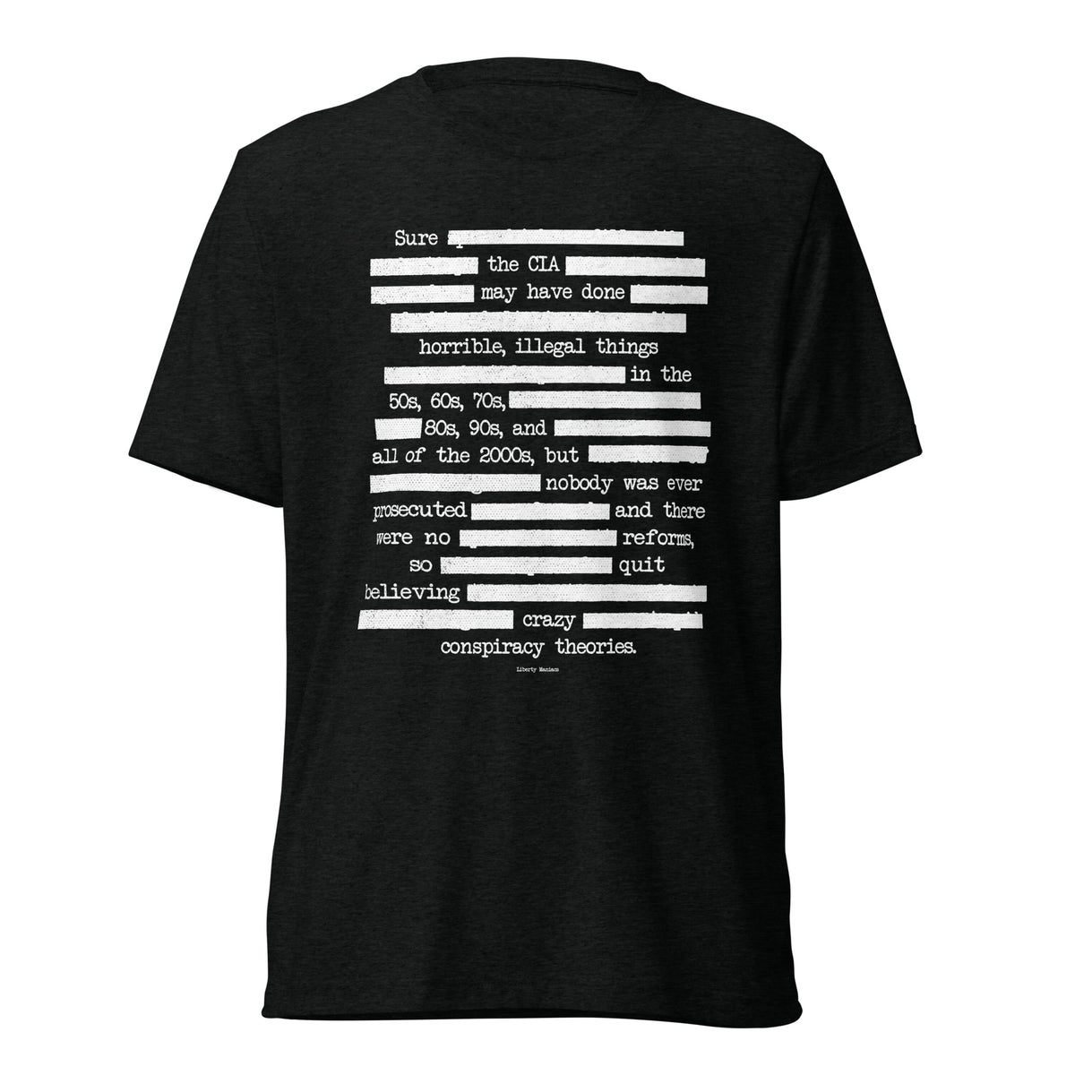 CIA Redaction Unisex Tri-Blend Track Shirt