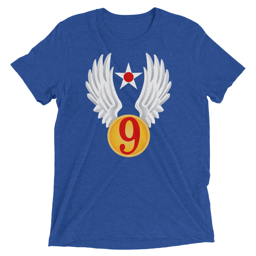 9th Air Force Vintage WW2 Tri-Blend Track Shirt