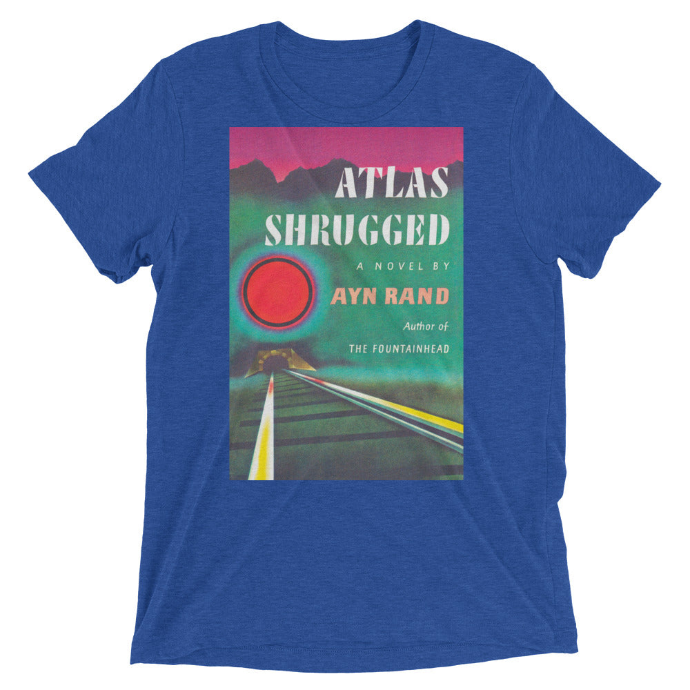 Atlas Shrugged Ayn Rand Book Cover Tri-blend T-Shirt