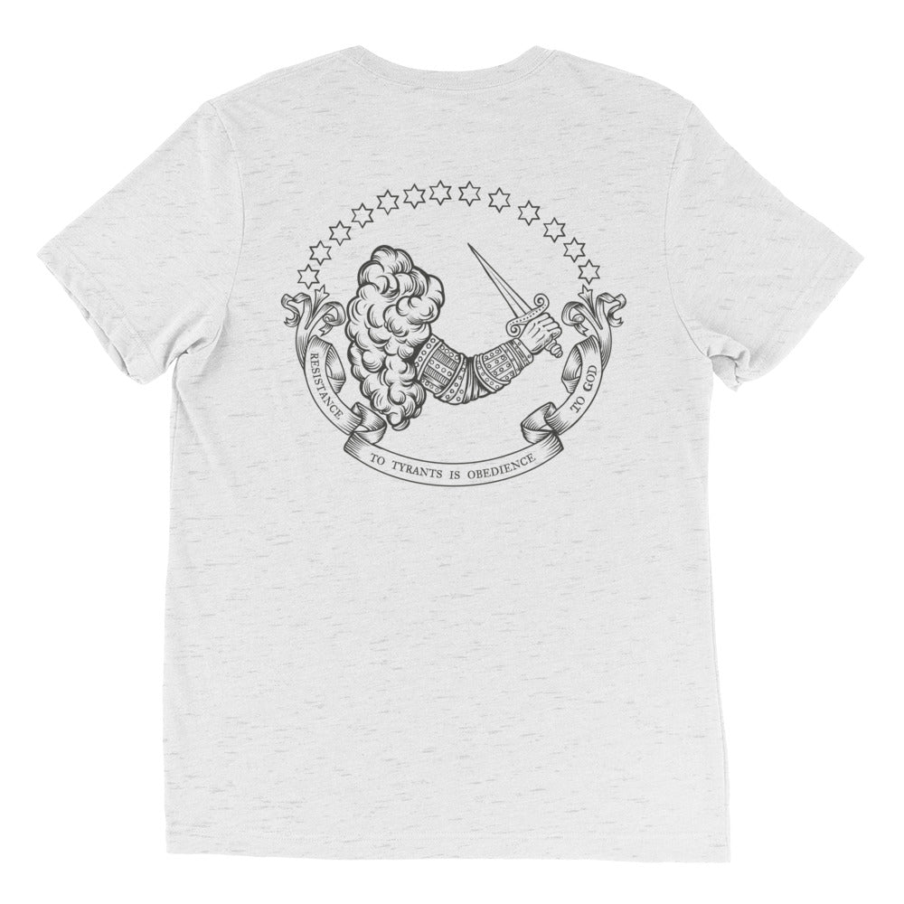 Resistance to Tyrants Gostelowe Battle Flag Tri-Blend T-Shirt