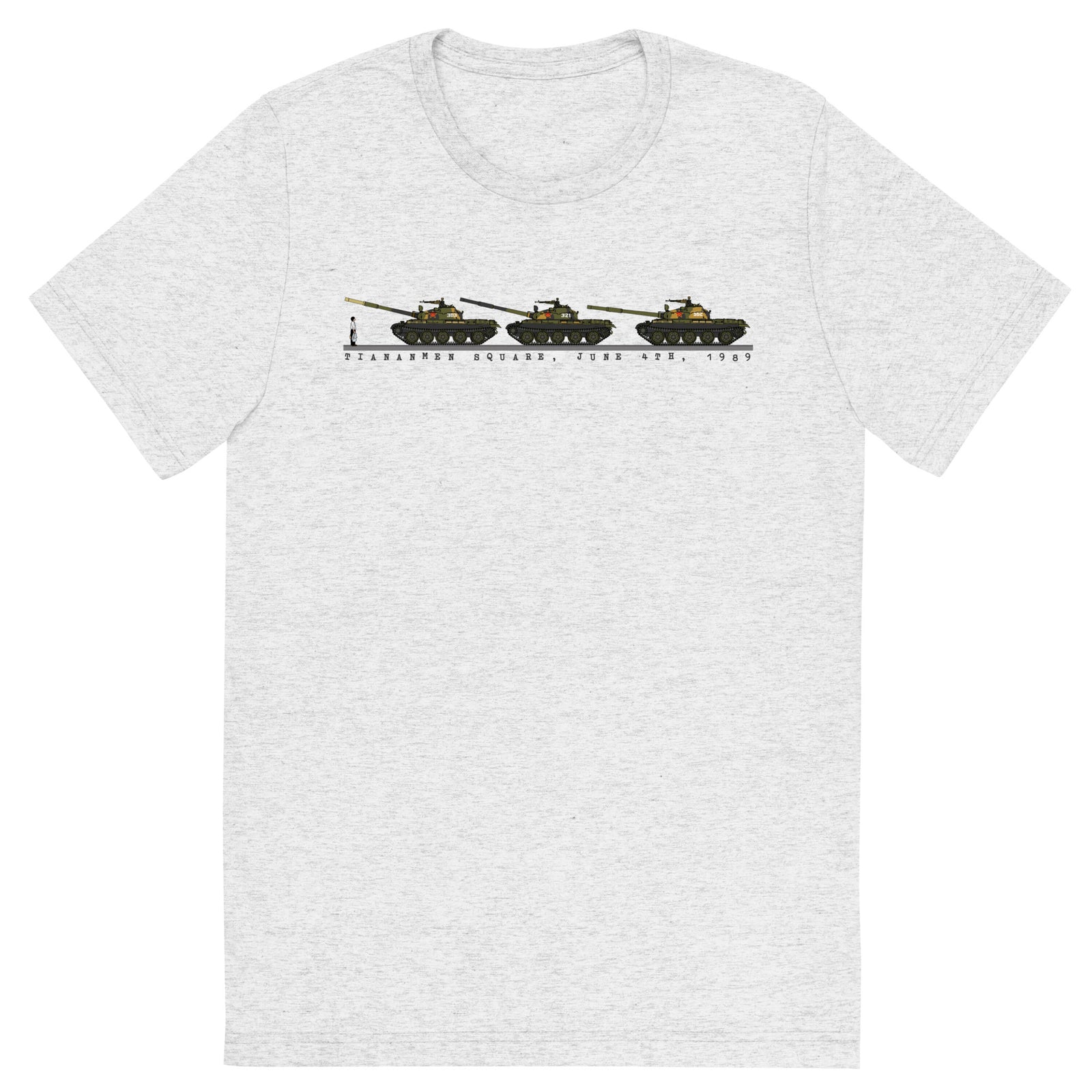 Tiananmen Tank Man 33rd Anniversary Tri-Blend T-Shirt