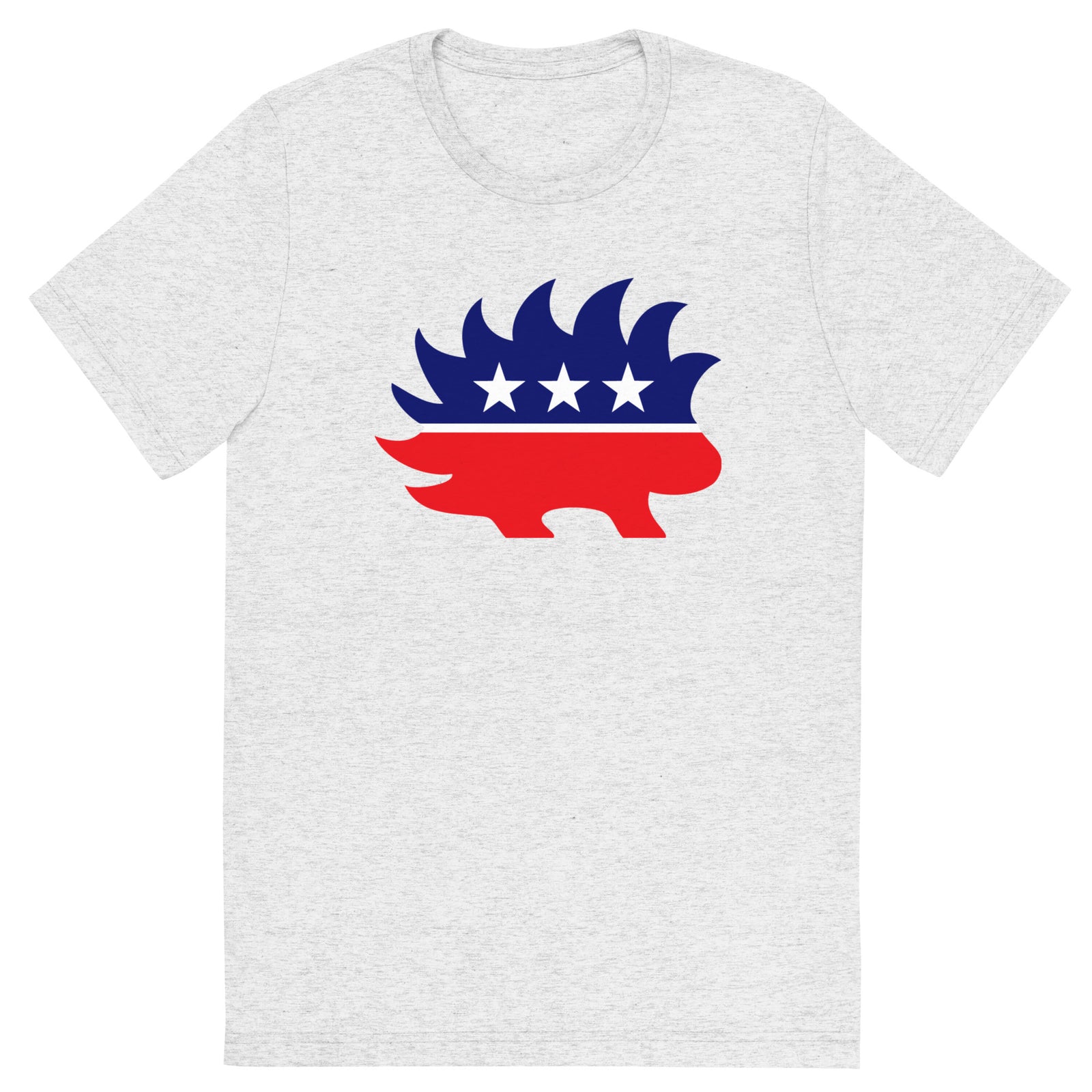 Porcupine Libertarian Mascot Tri-Blend T-Shirt