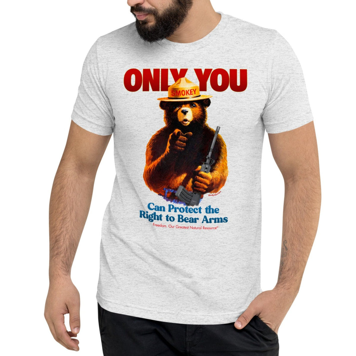 Only You Can Protect the Right to Bear Arms Tri-Blend T-Shirt