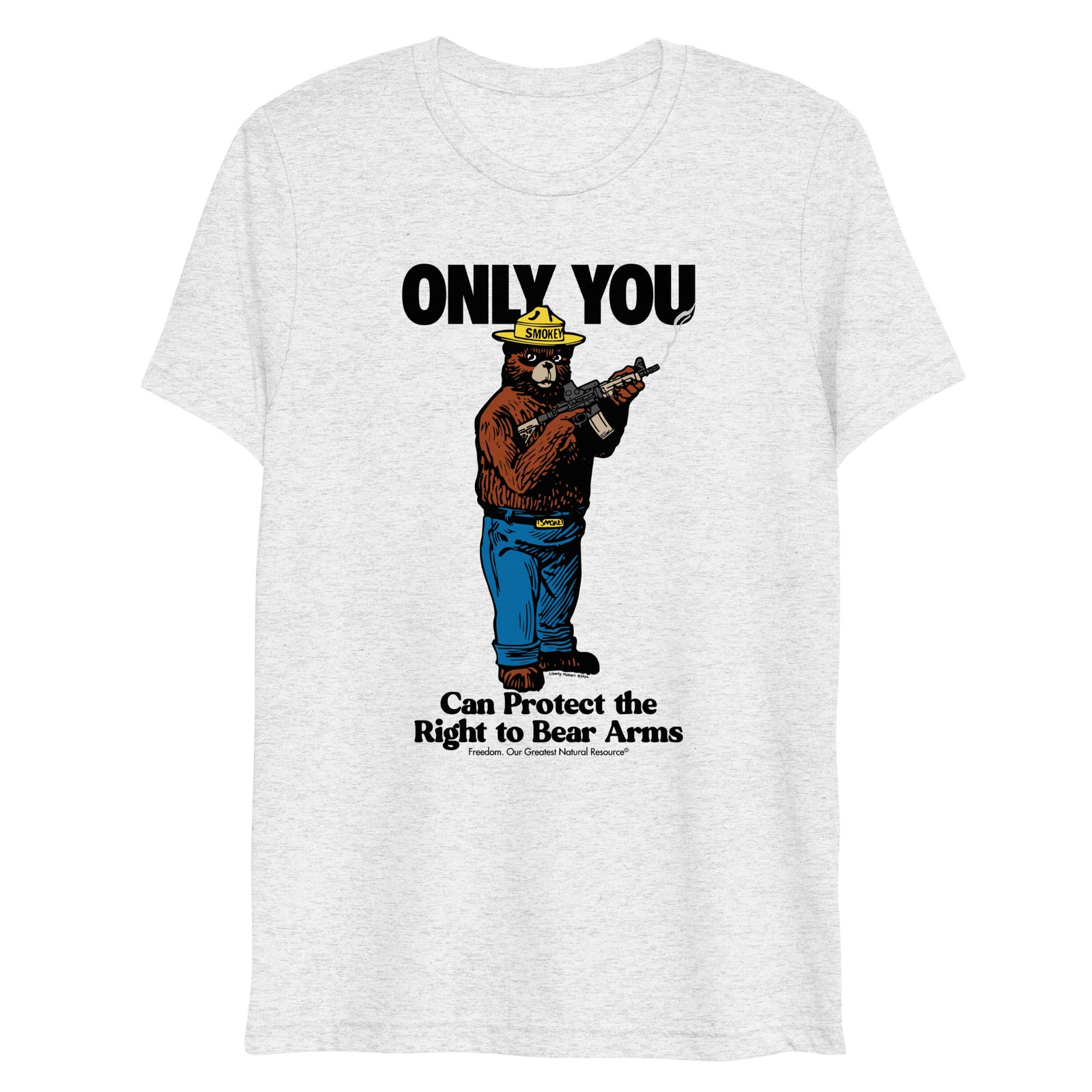 Only You Can Protect the Right to Bear Arms Retro Tri-Blend T-Shirt