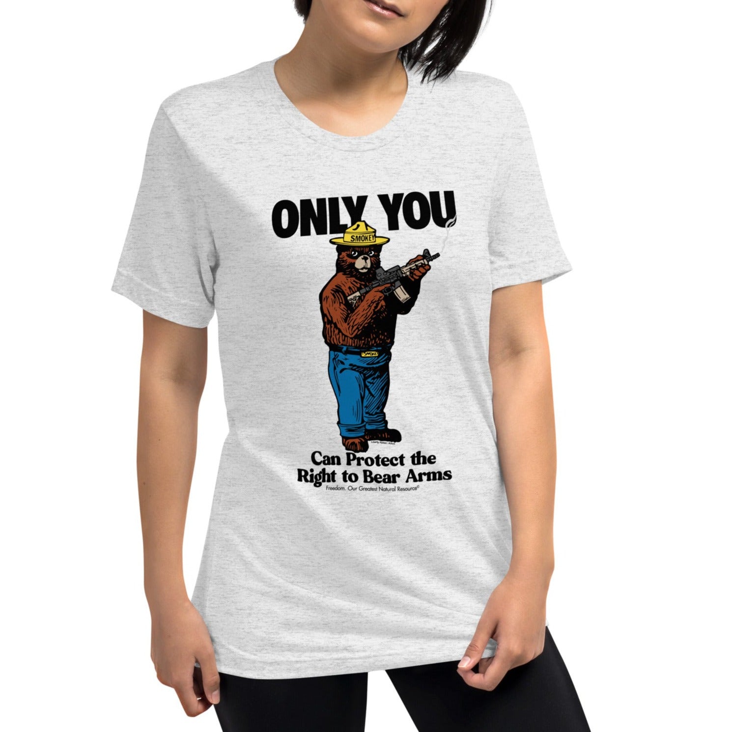Only You Can Protect the Right to Bear Arms Retro Tri-Blend T-Shirt